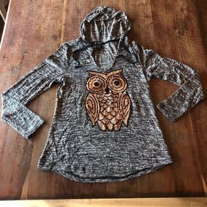 Miss Chievous Sequin Owl Hoodie